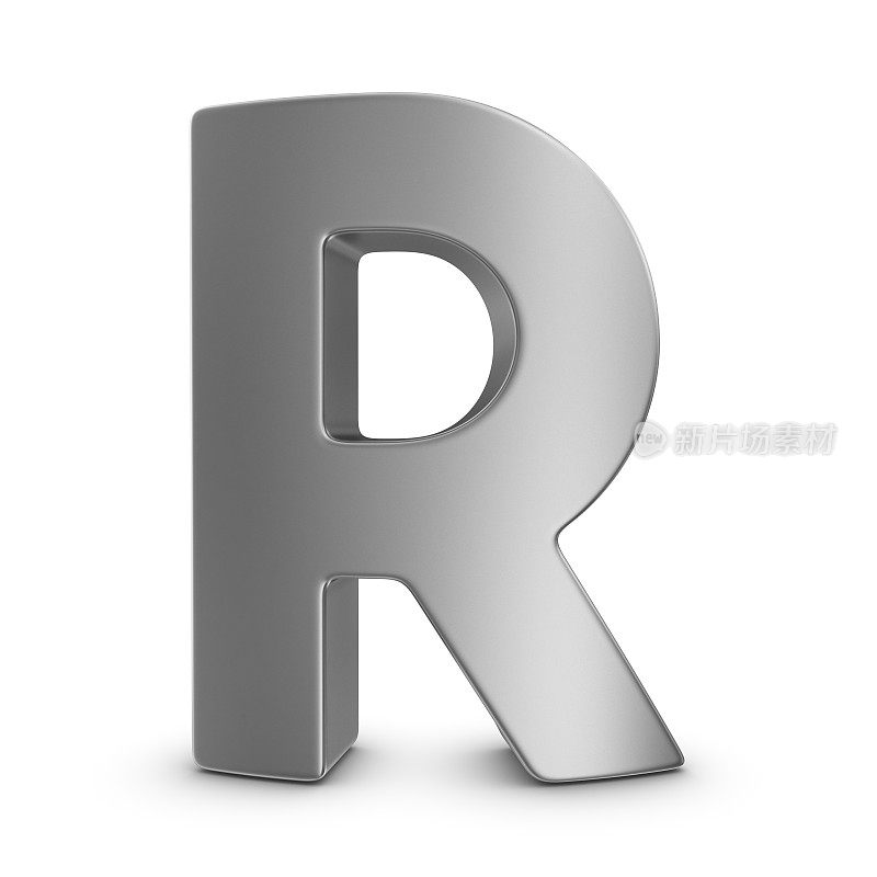 金属字母R