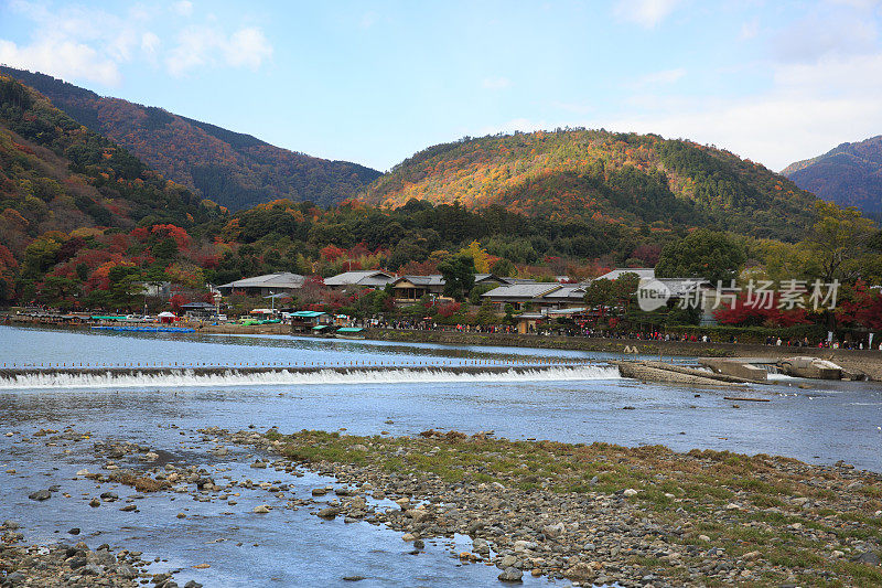 日本京都的岚山