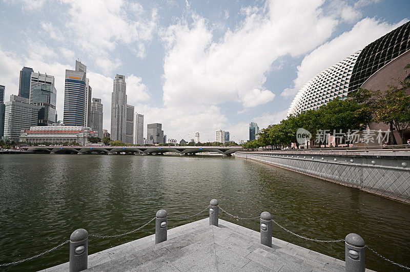 新加坡城市滨海湾和滨海广场