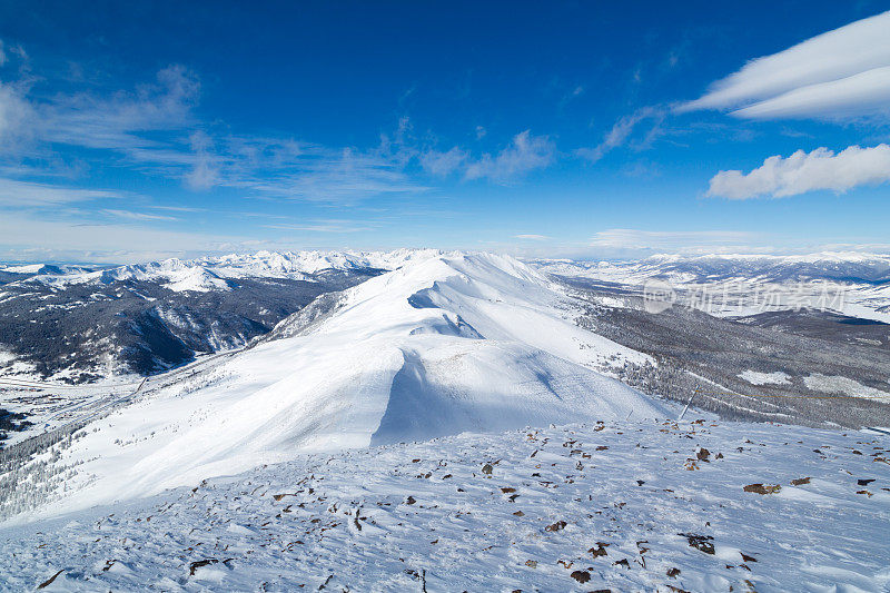 布雷肯里奇滑雪度假村从峰8峰，科罗拉多州