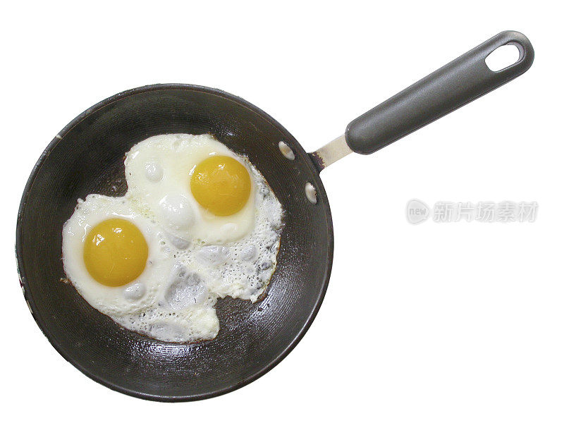 在煎锅上煎鸡蛋