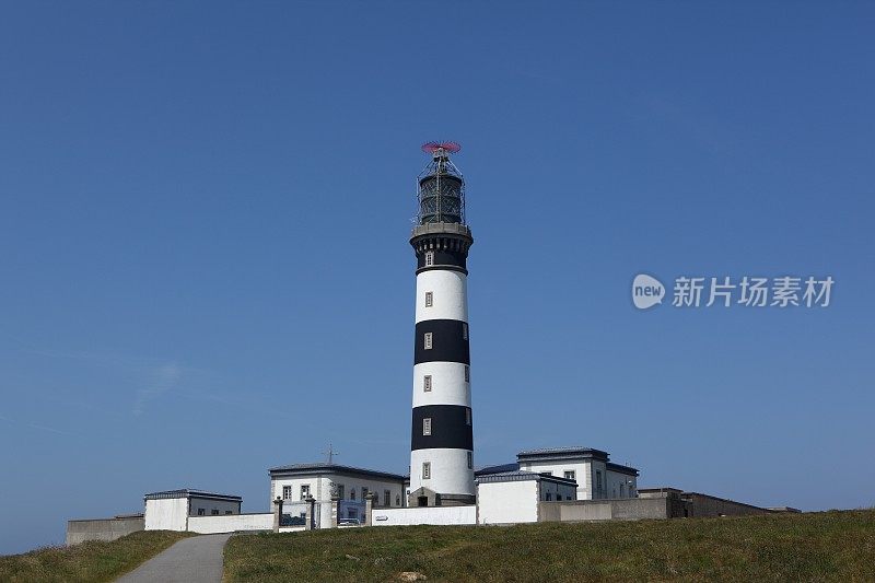 Créac'h灯塔在Ouessant岛，法国