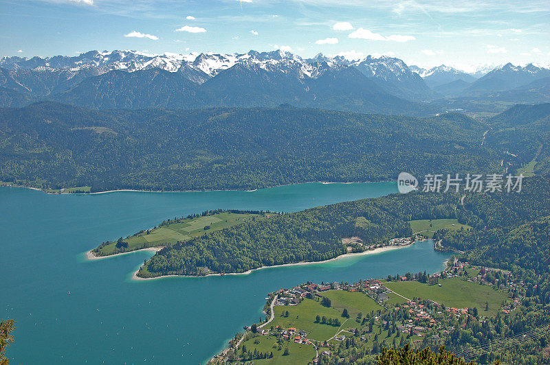 瓦尔肯湖和欧洲阿尔卑斯山