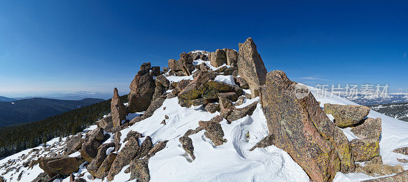 山顶山顶与戈尔山脉科罗拉多州的观点