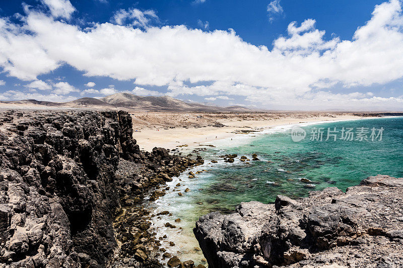 火山海景。Fuerteventura