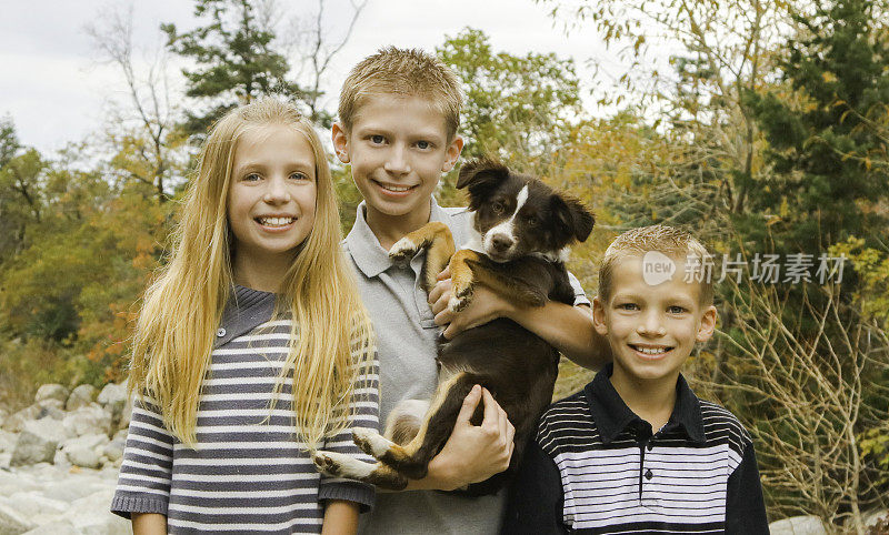 秋天的家庭照片