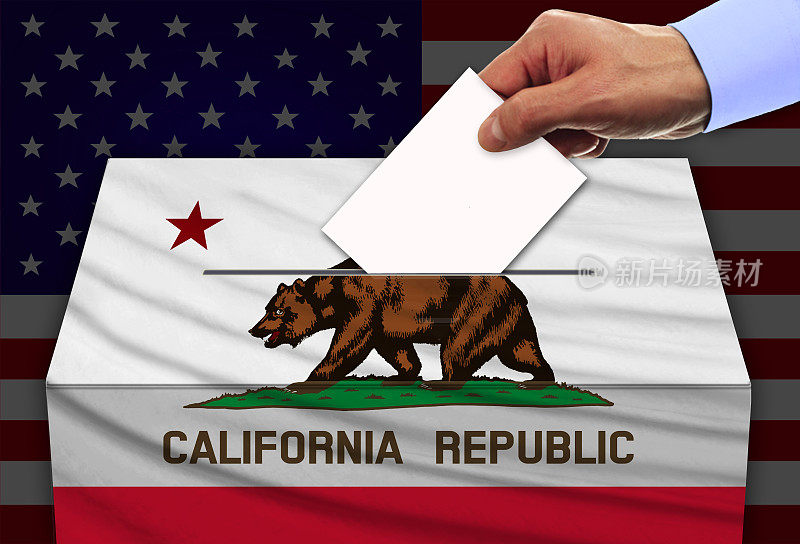 在美国加利福尼亚州投票选举的人