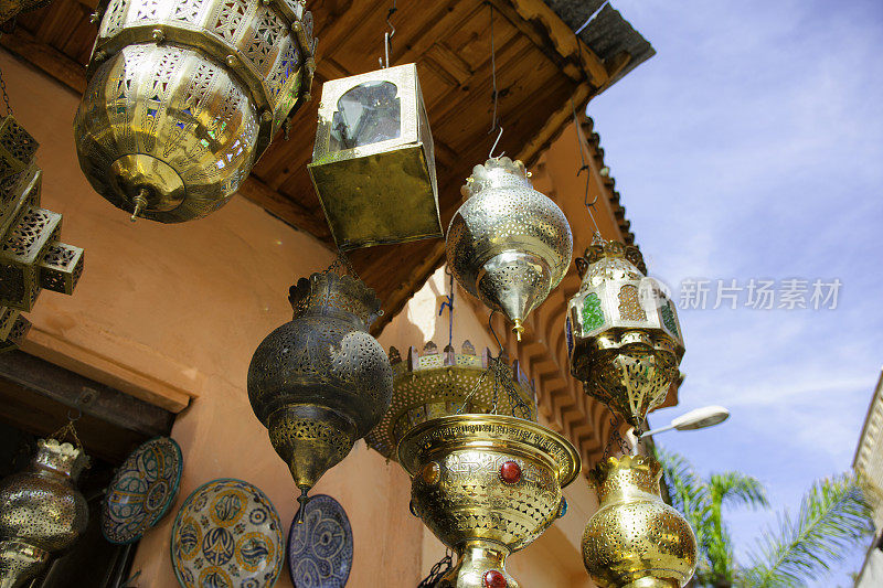 马拉喀什的摩洛哥纪念品