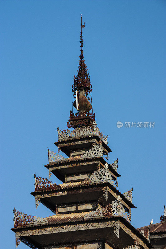 缅甸的小寺院宝塔