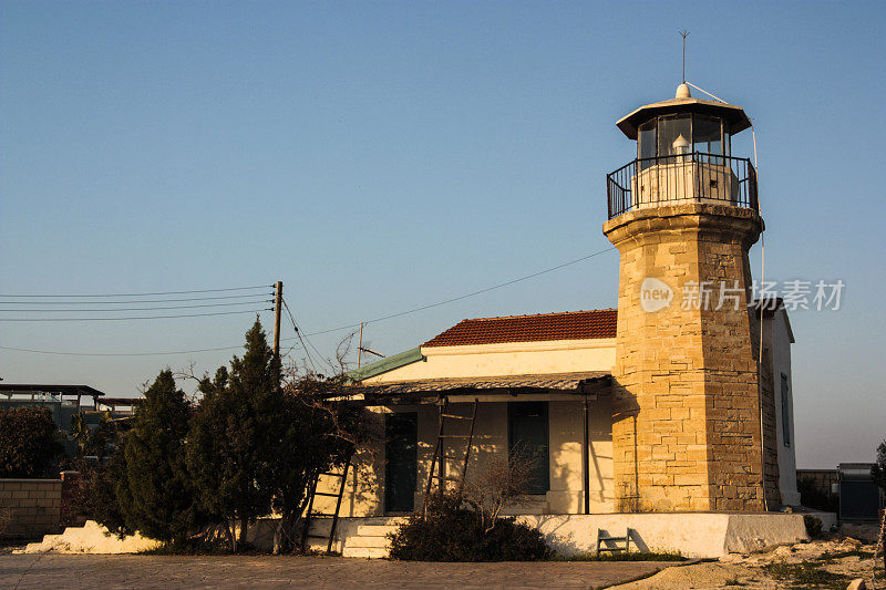 塞浦路斯拉纳卡附近的Pervolia灯塔