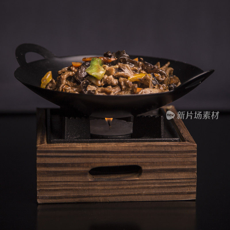 中国小牛肉和蔬菜餐