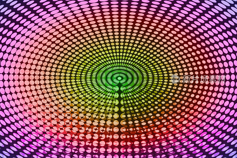 抽象的半色调圆点背景与径向对称