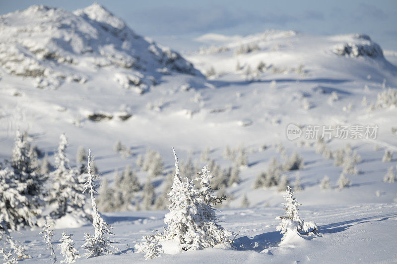 从滑雪坡在Kvitfjell高山滑雪胜地在挪威