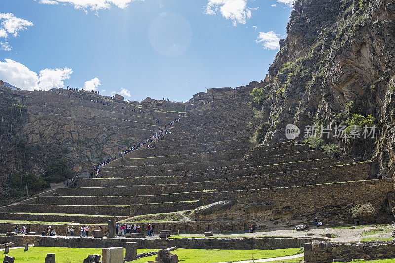 奥扬坦波考古遗址的全景，乌鲁班巴，圣谷，Perú