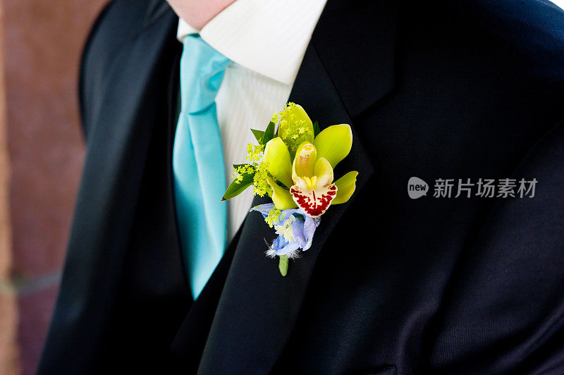 新郎婚礼上的胸花