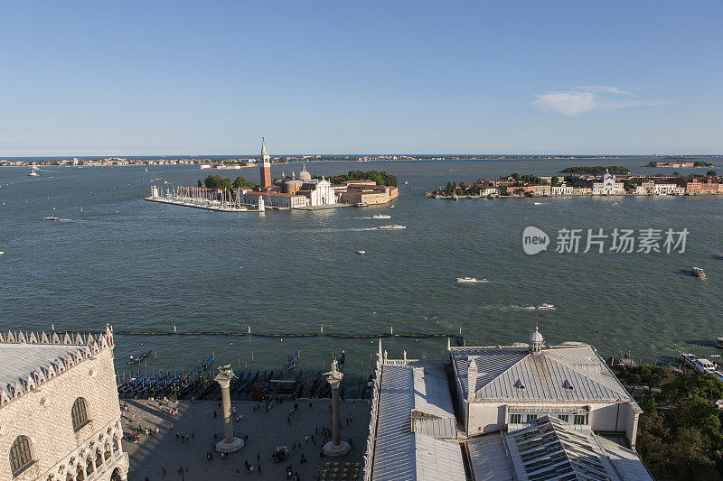 意大利威尼斯圣马可广场上的大海峡景观