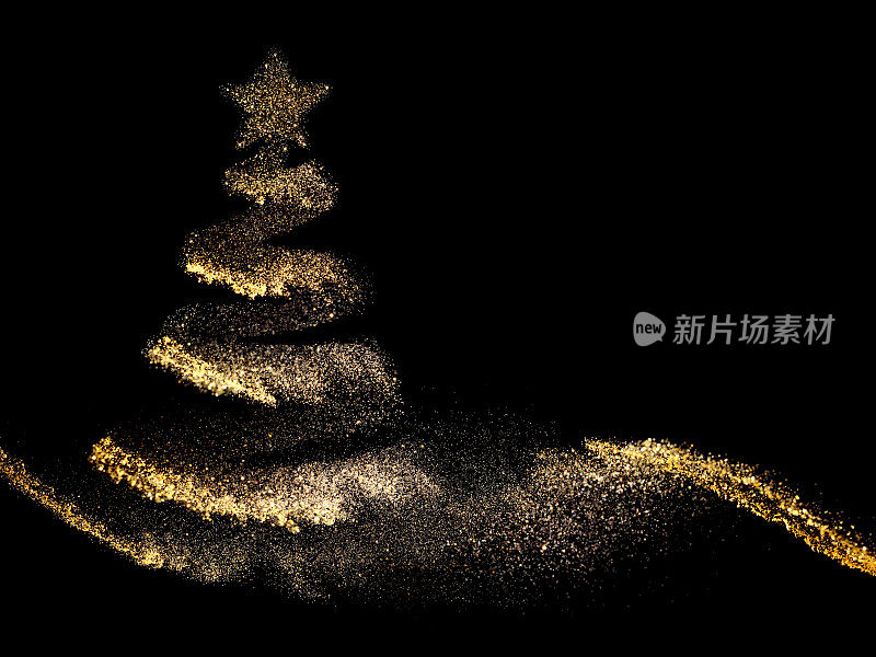 金色的圣诞树