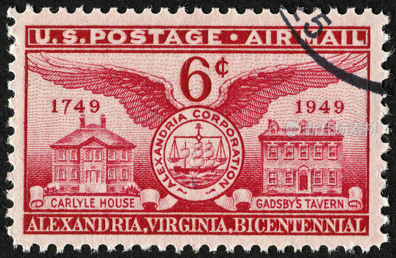弗吉尼亚州亚历山德里亚市的邮票
