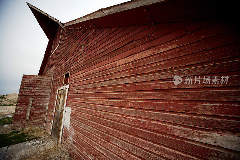 古董乡村复古红色谷仓场景