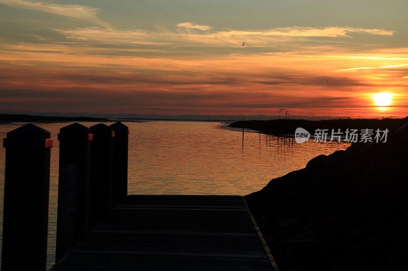 卡默斯鲁森瓦登海瓦德哈韦的日落