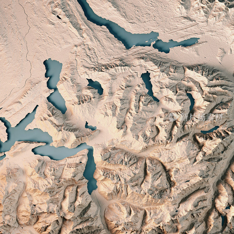 施维茨广州瑞士3D渲染地形图中立