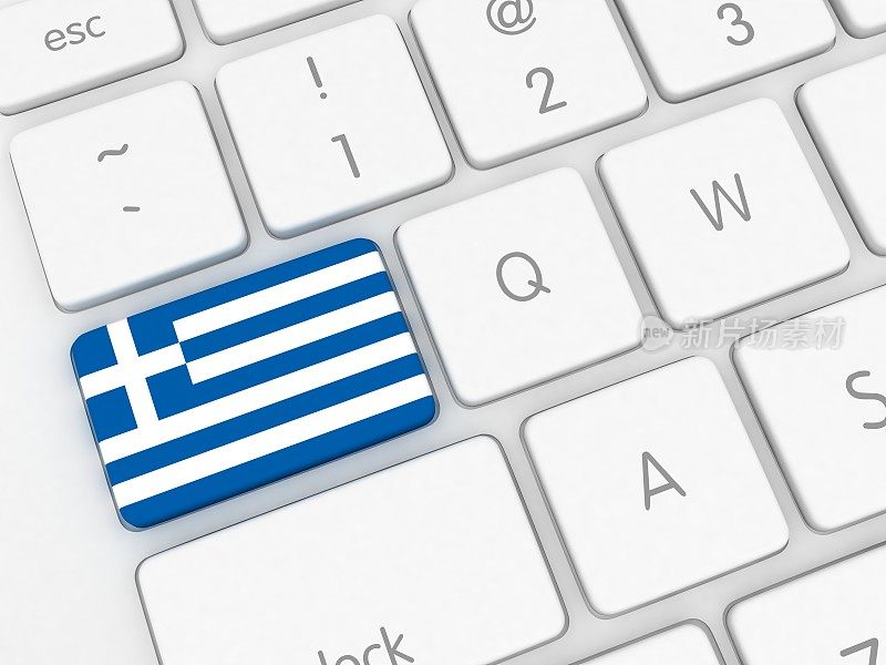 希腊国旗的键盘