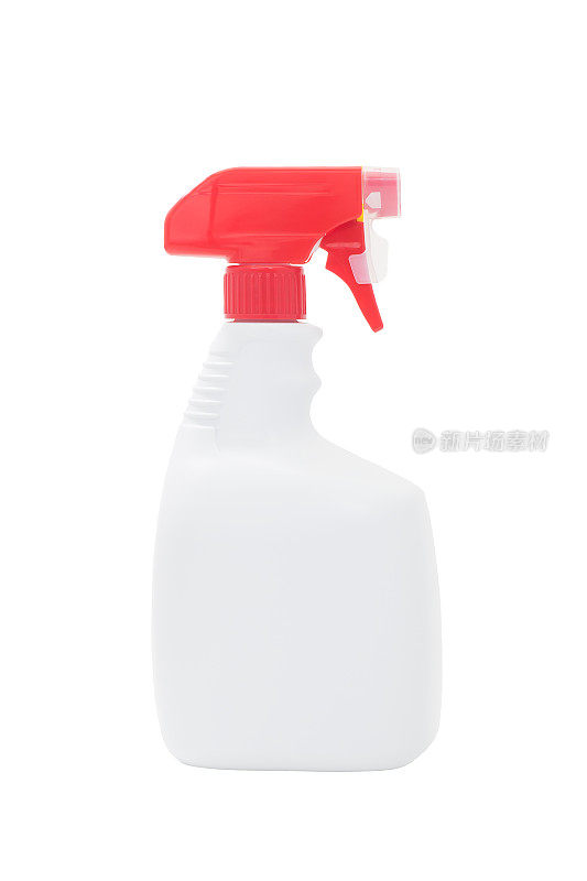 白色喷雾瓶孤立在白色背景上