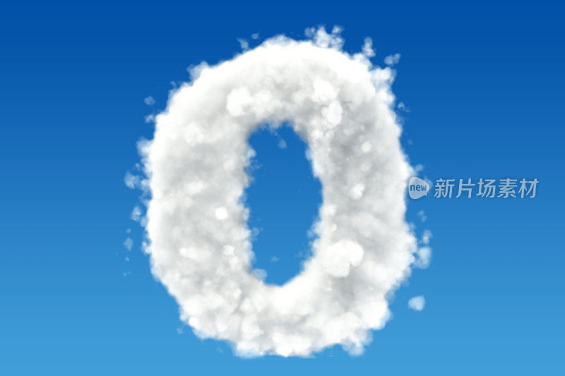 0号，来自天空中的云朵。三维渲染