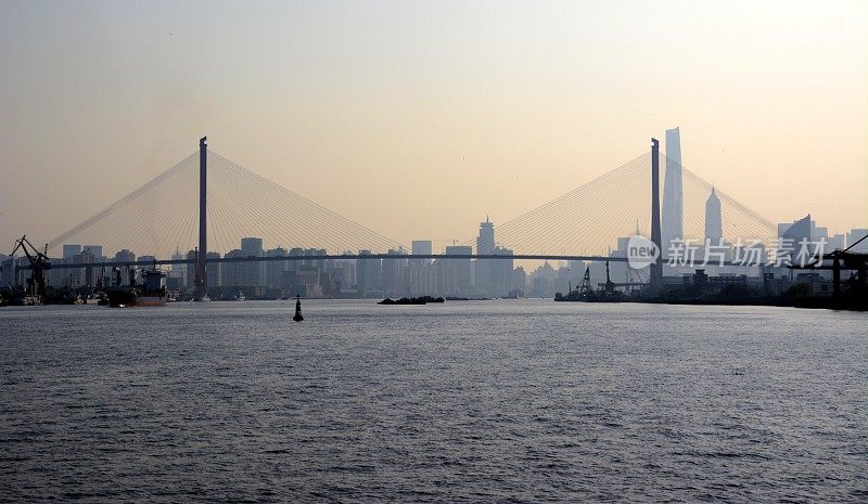 杨浦大桥和上海天际线，中国