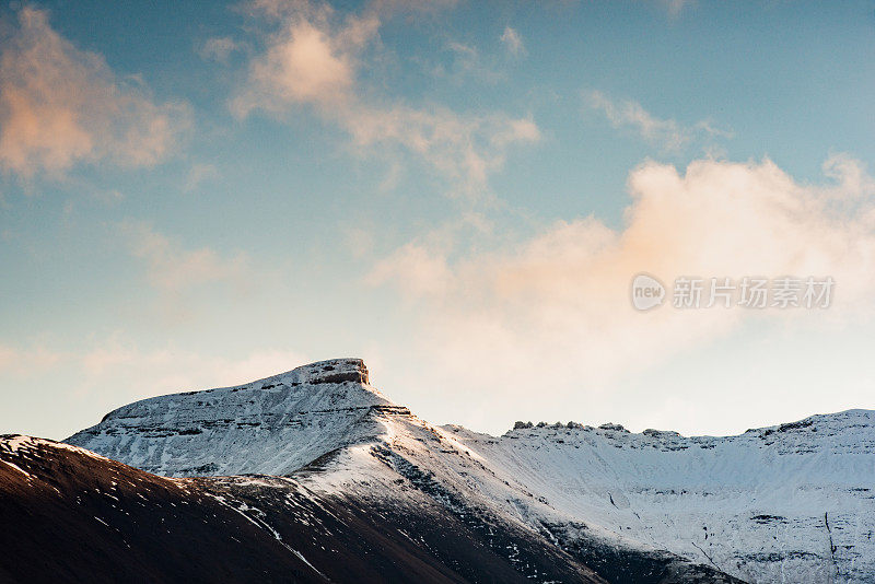 冰岛Snaefellsnes的山顶景观