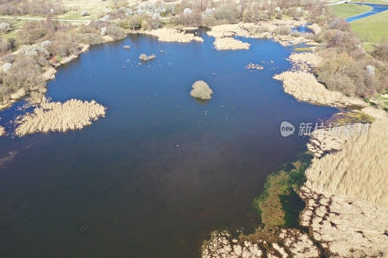 从上面湖