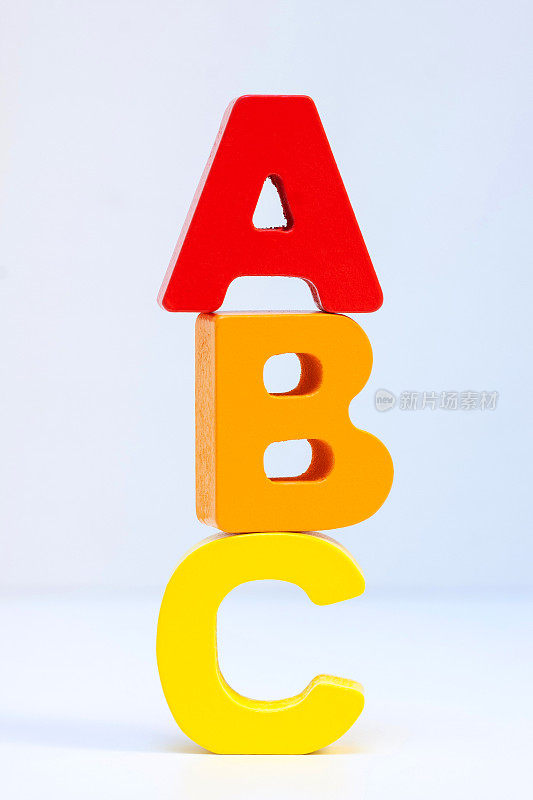 字母表ABC孤立在白色背景上