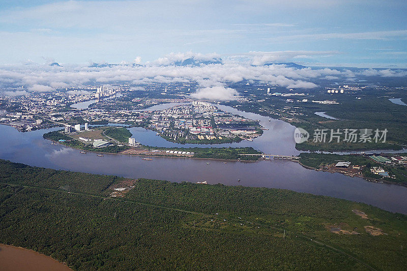 空中鸟瞰城市景观