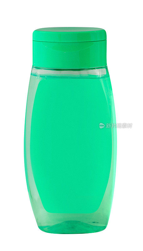 绿色的洗发水瓶子
