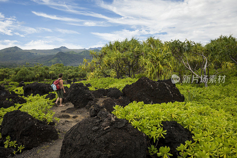 徒步穿越怀阿纳帕纳帕州立公园的火山景观。