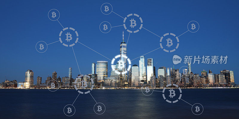 比特币加密货币支付系统网络现代城市未来技术