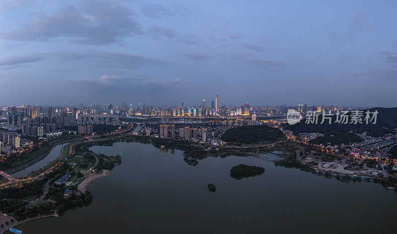 全景天际线长沙中国航空照片