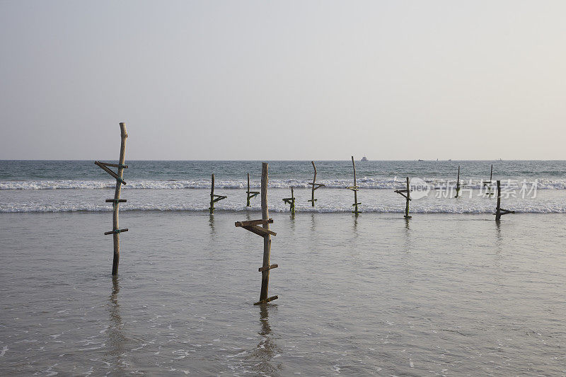 斯里兰卡的高跷鱼竿