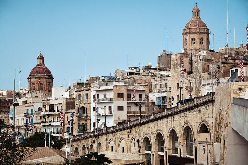 美丽的建筑在Birgu，马耳他