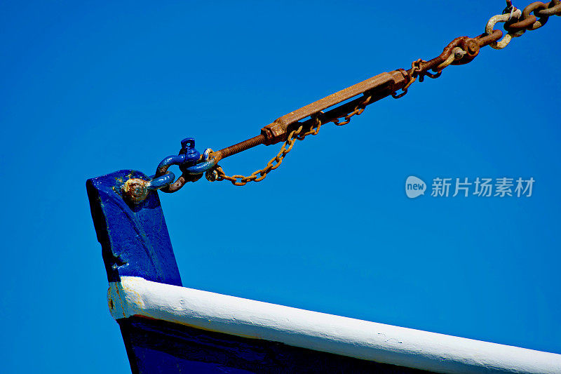 商用拖网渔船的钢链和钢扣