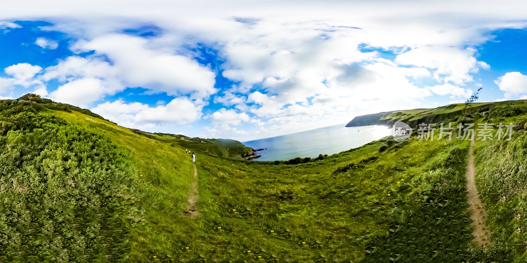 大屿山湾和大屿山湾之间的360度步道图像