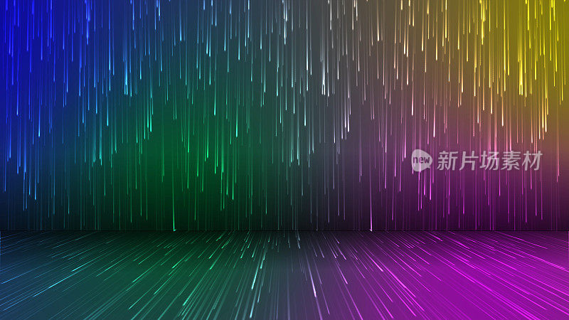 发光的霓虹灯隧道。抽象的无缝的背景。荧光紫外线