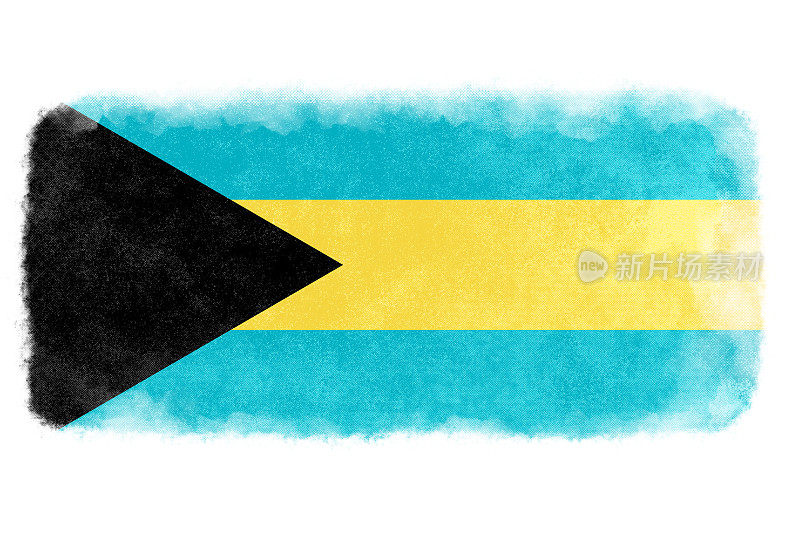 褪色模糊的巴哈马国旗图像