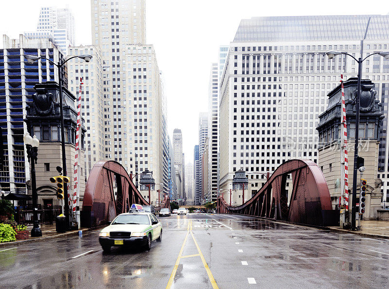 街,芝加哥市中心。