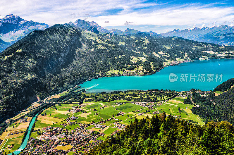 因特拉肯到Thunersee，瑞士，风景