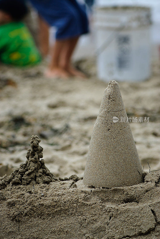 沙滩上的沙雕