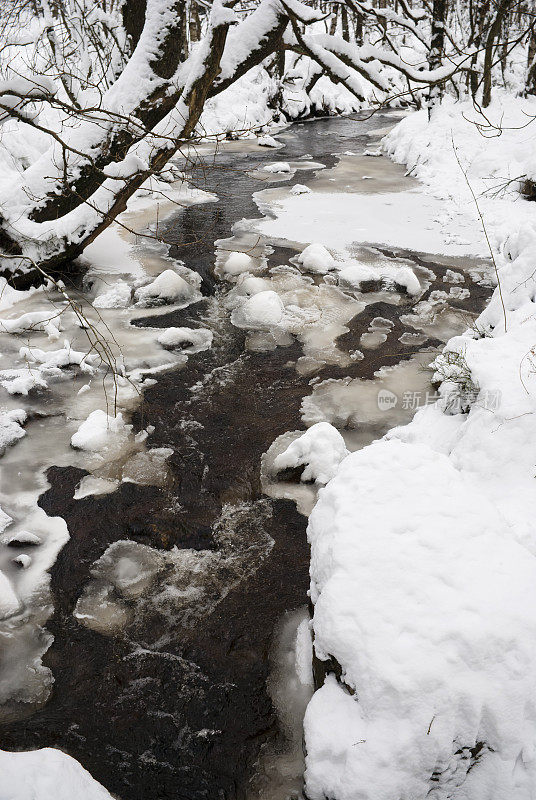 小溪在冬天