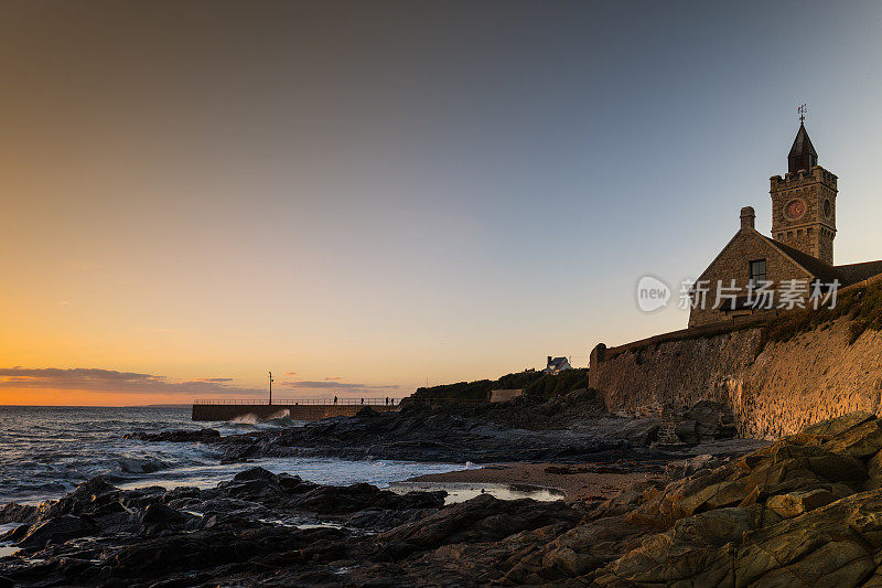 Porthleven日落。