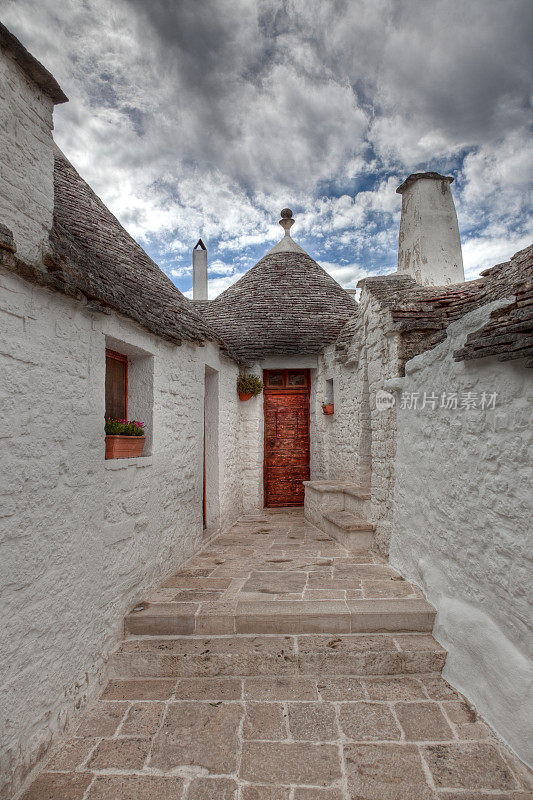 Trulli建筑，Alberobello，意大利Apulia