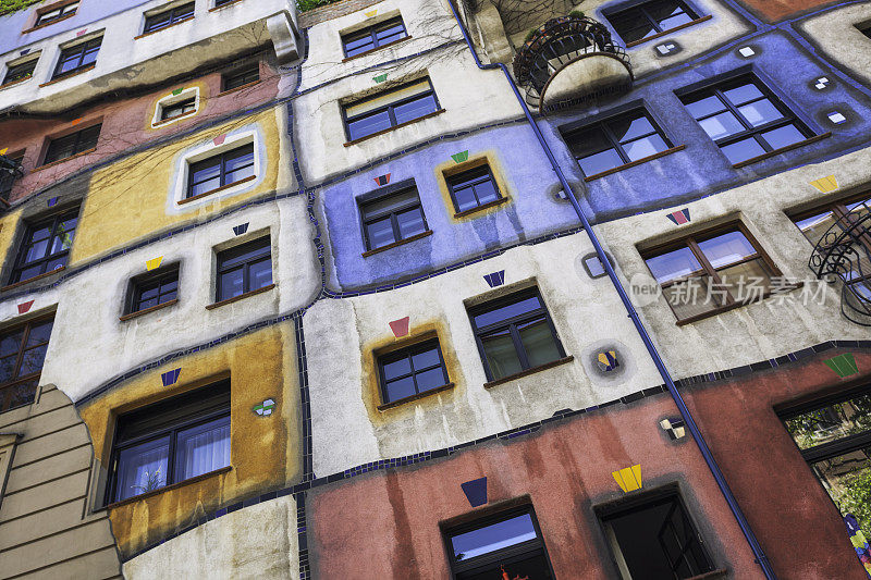 在维也纳Hundertwasserhaus